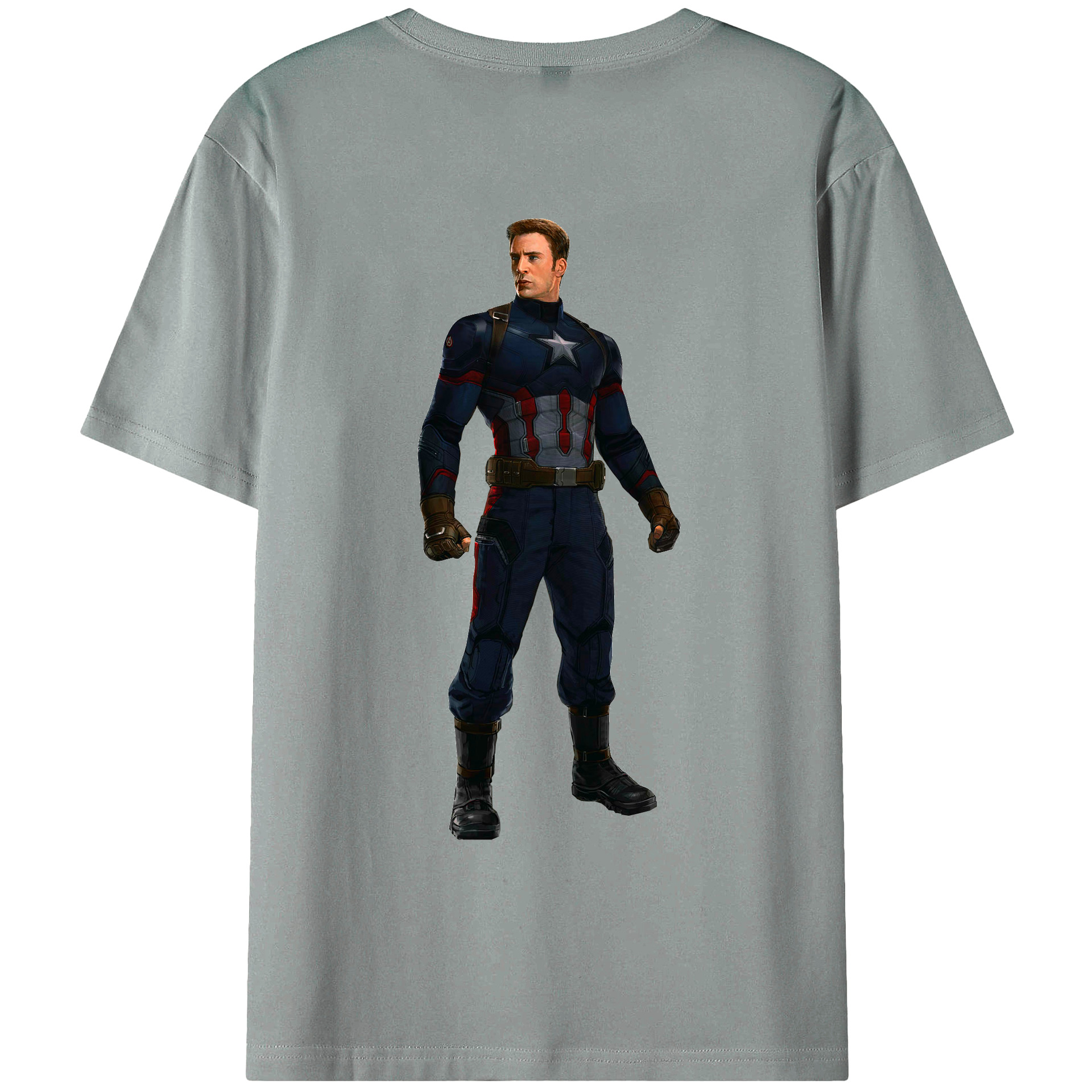 （画像用） アベンジャーズ The Avengers 綿100％ メンズ半袖Tシャツ（バックプリント） 通気性